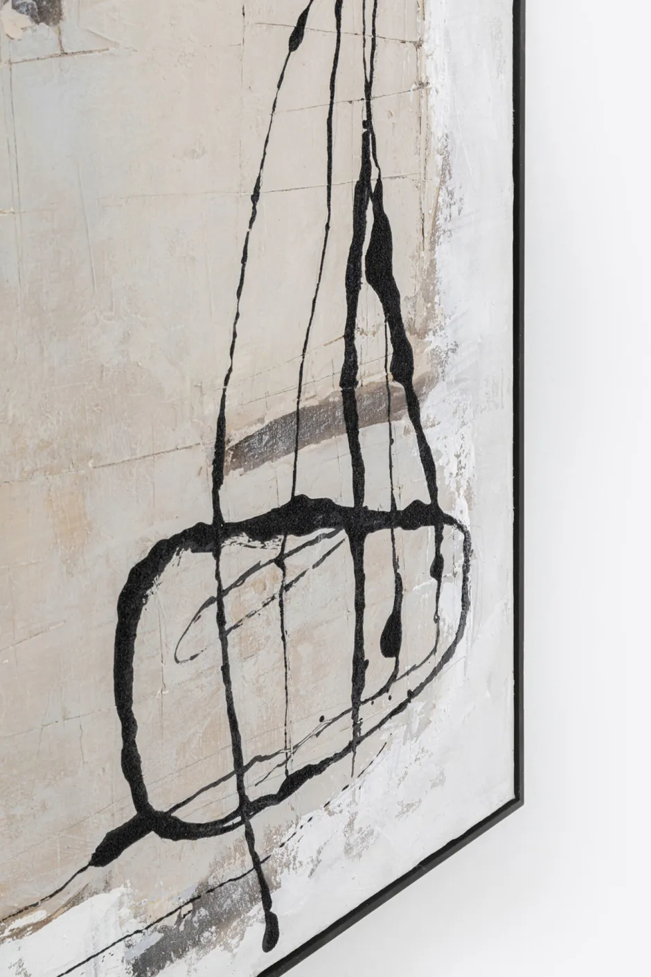 Hot Schilderij Dust Grey 100x100cm Wanddecoratie|Kasten