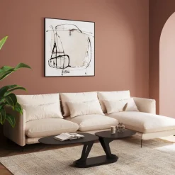 Hot Schilderij Dust Grey 100x100cm Wanddecoratie|Kasten