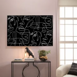 Clearance Schilderij Faccia Arte Drawing 150x100cm Wanddecoratie|Kasten
