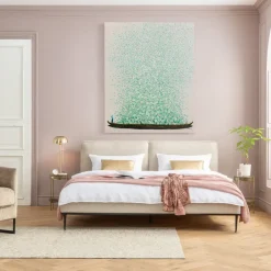 Fashion Schilderij Flower Boat Beige Green 120x160cm Wanddecoratie