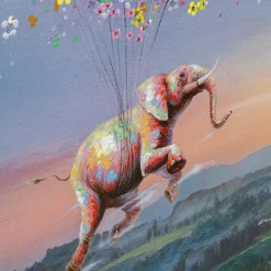 Online Schilderij Flying Elephant At Night 120x160cm Kasten|Tuinmeubelen