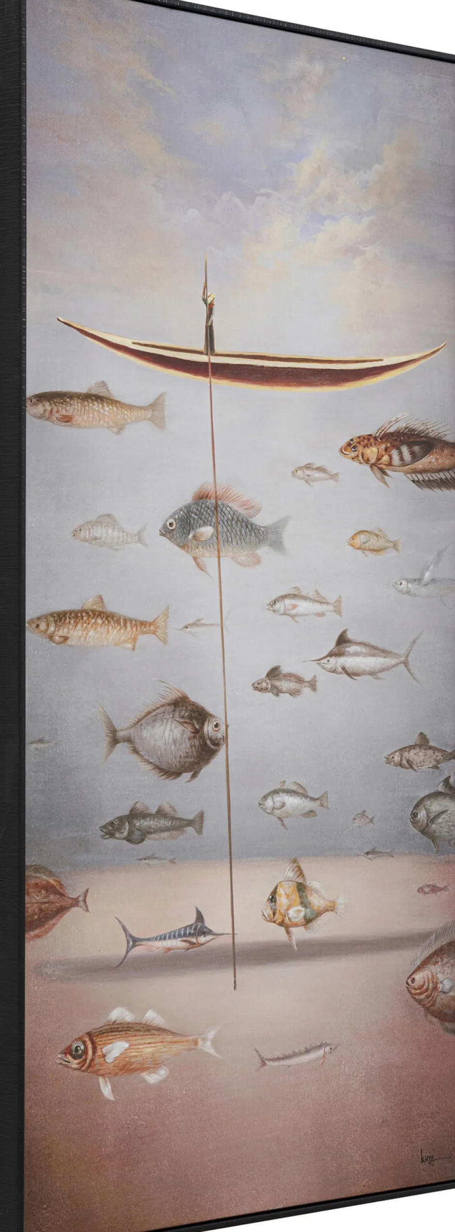 Fashion Schilderij Met Lijst Cloud Fisherman Boat 60x120cm Tuinmeubelen