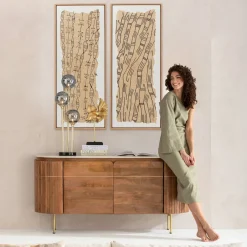 Outlet Schilderij Met Lijst Native Lines 50x150cm Wanddecoratie|Kasten
