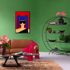 Hot Schilderij Met Lijst Party Girl 60x90cm Wanddecoratie|Kasten