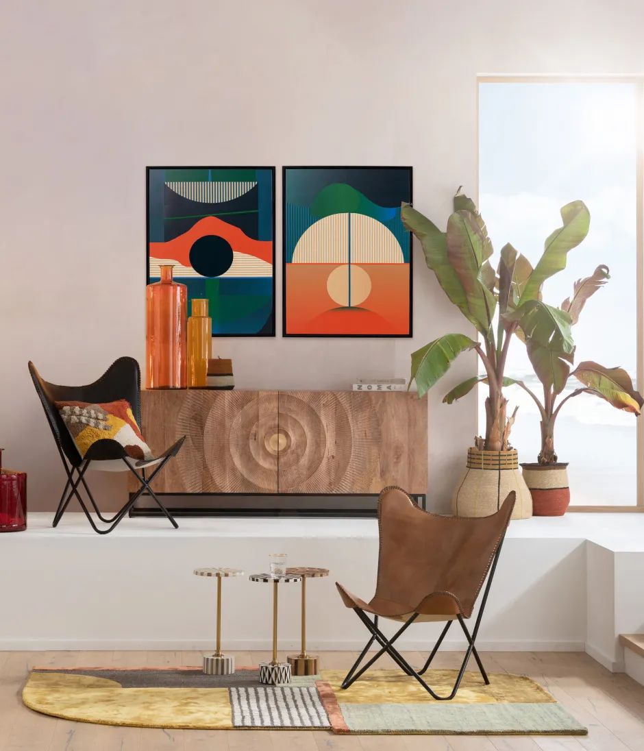 Store Schilderij Met Lijst Sunset 75x100cm Wanddecoratie|Kasten