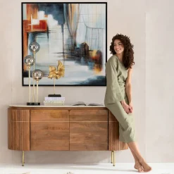 Store Schilderij Met Lijst Visione Front 100x100cm Wanddecoratie|Kasten