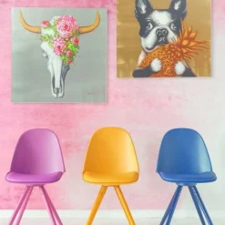 Cheap Schilderij Touched Dog With Pineapple 80x80cm Wanddecoratie|Kasten