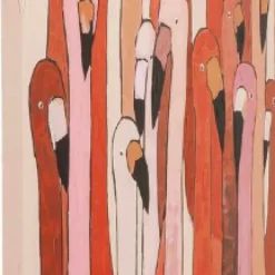 Outlet Schilderij Touched Flamingo Meeting 120x90cm Wanddecoratie|Kasten
