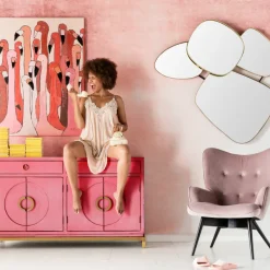 Outlet Schilderij Touched Flamingo Meeting 120x90cm Wanddecoratie|Kasten