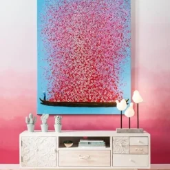 Discount Schilderij Touched Flower Boat Blauw-Roze 160x120cm Wanddecoratie|Kasten