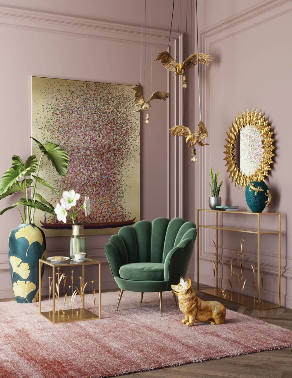 Shop Schilderij Touched Flower Boat Goud-Roze 160x120cm Wanddecoratie|Kasten