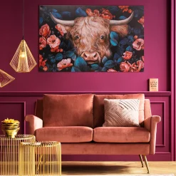Clearance Schilderij Yak In Flower 140x90cm Wanddecoratie