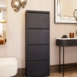 Online Schoenenkast Caruso 4 Black (MO) Kasten|Tuinmeubelen