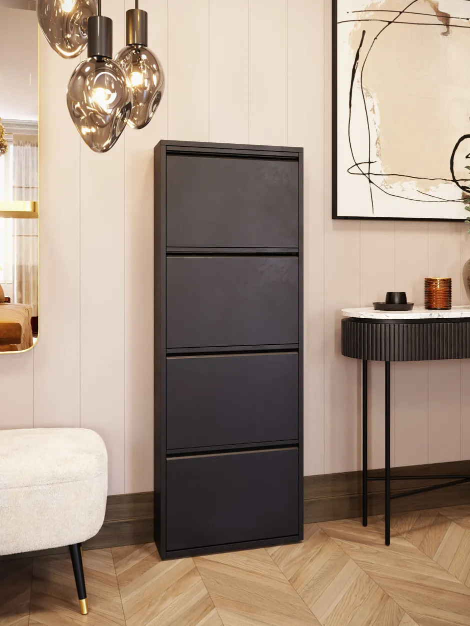 Online Schoenenkast Caruso 4 Black (MO) Kasten|Tuinmeubelen
