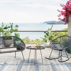 Store Schommelstoel Acapulco Mono Black Kasten|Tuinmeubelen