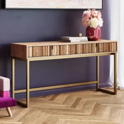Sale Sidetable Concertina Nature 136x40cm Lage Kasten & Dressoirs