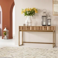 Sale Sidetable Concertina Nature 136x40cm Lage Kasten & Dressoirs