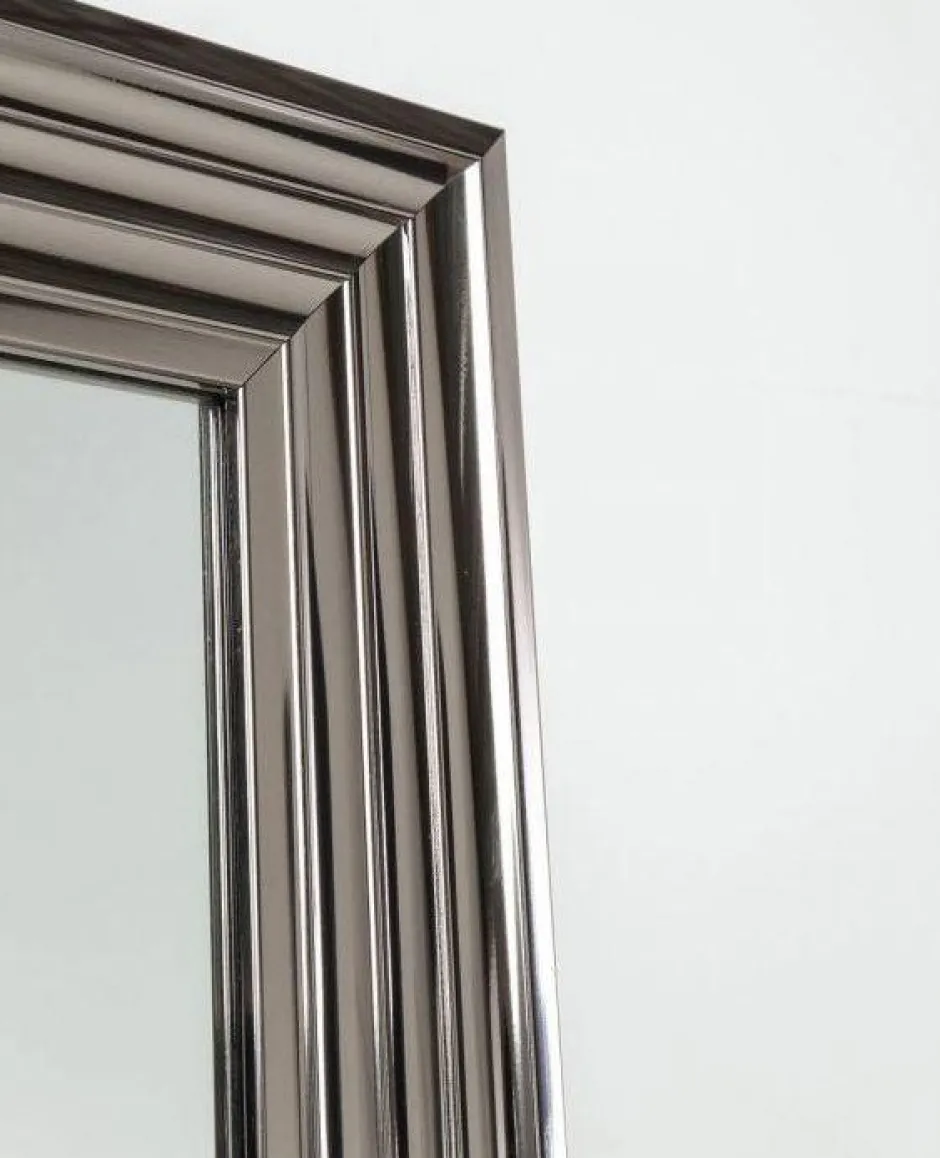 Fashion Spiegel Met Lijst Zilver 55x180cm Spiegels|Kasten