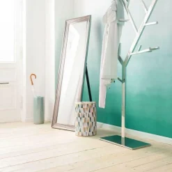 Fashion Spiegel Met Lijst Zilver 55x180cm Spiegels|Kasten