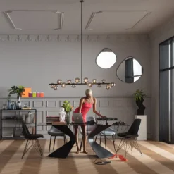 Store Spiegel Pieces Mat Zwart Ø100cm Spiegels|Kasten