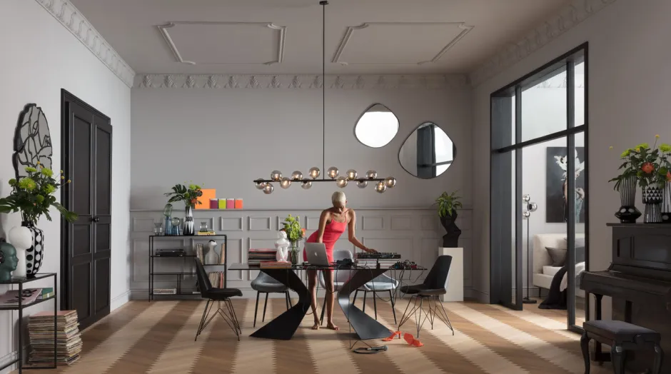 Store Spiegel Pieces Mat Zwart Ø100cm Spiegels|Kasten