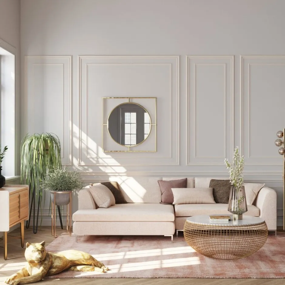 Best Sale Spiegel Stanford Frame Goud Ø90cm Spiegels|Kasten