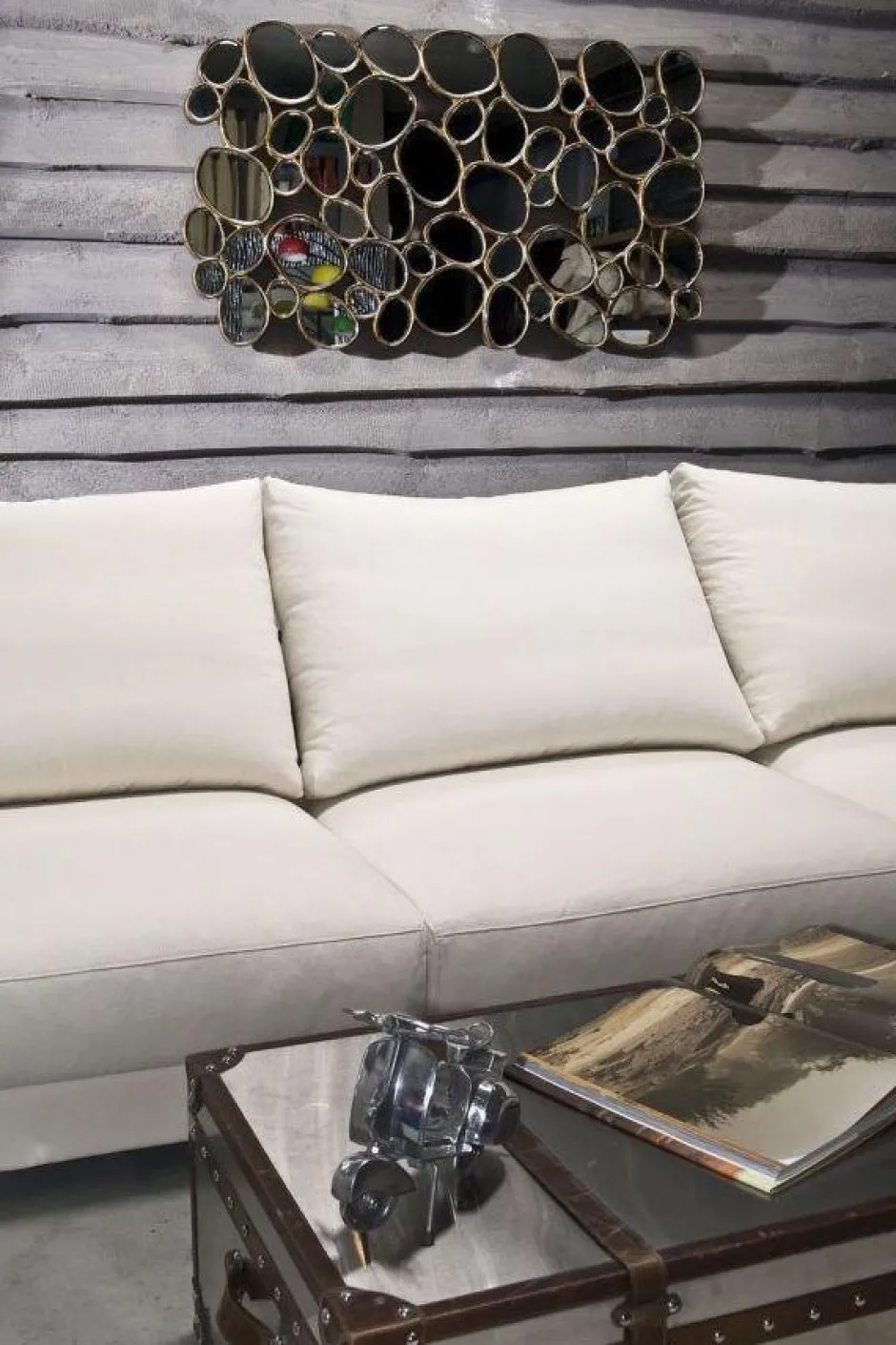 Store Spiegel Water Drops Koper 135x78cm Kasten|Tuinmeubelen