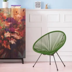 Store Stoel Acapulco Groen Kasten|Fauteuils