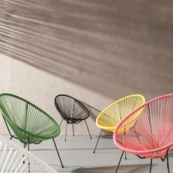 Store Stoel Acapulco Groen Kasten|Fauteuils
