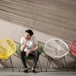 Store Stoel Acapulco Groen Kasten|Fauteuils