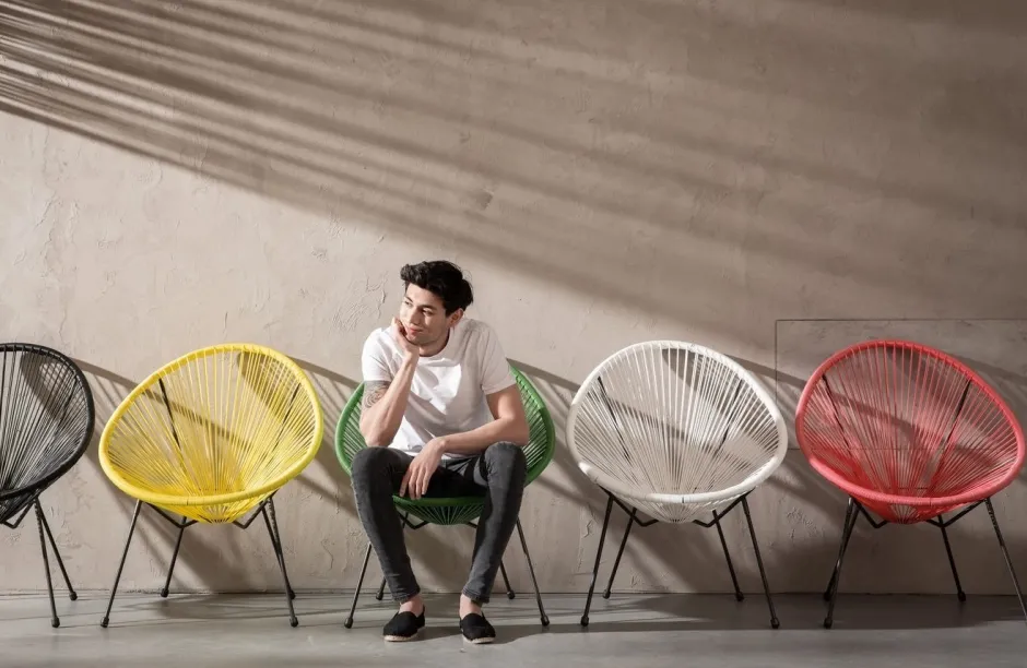 Store Stoel Acapulco Groen Kasten|Fauteuils