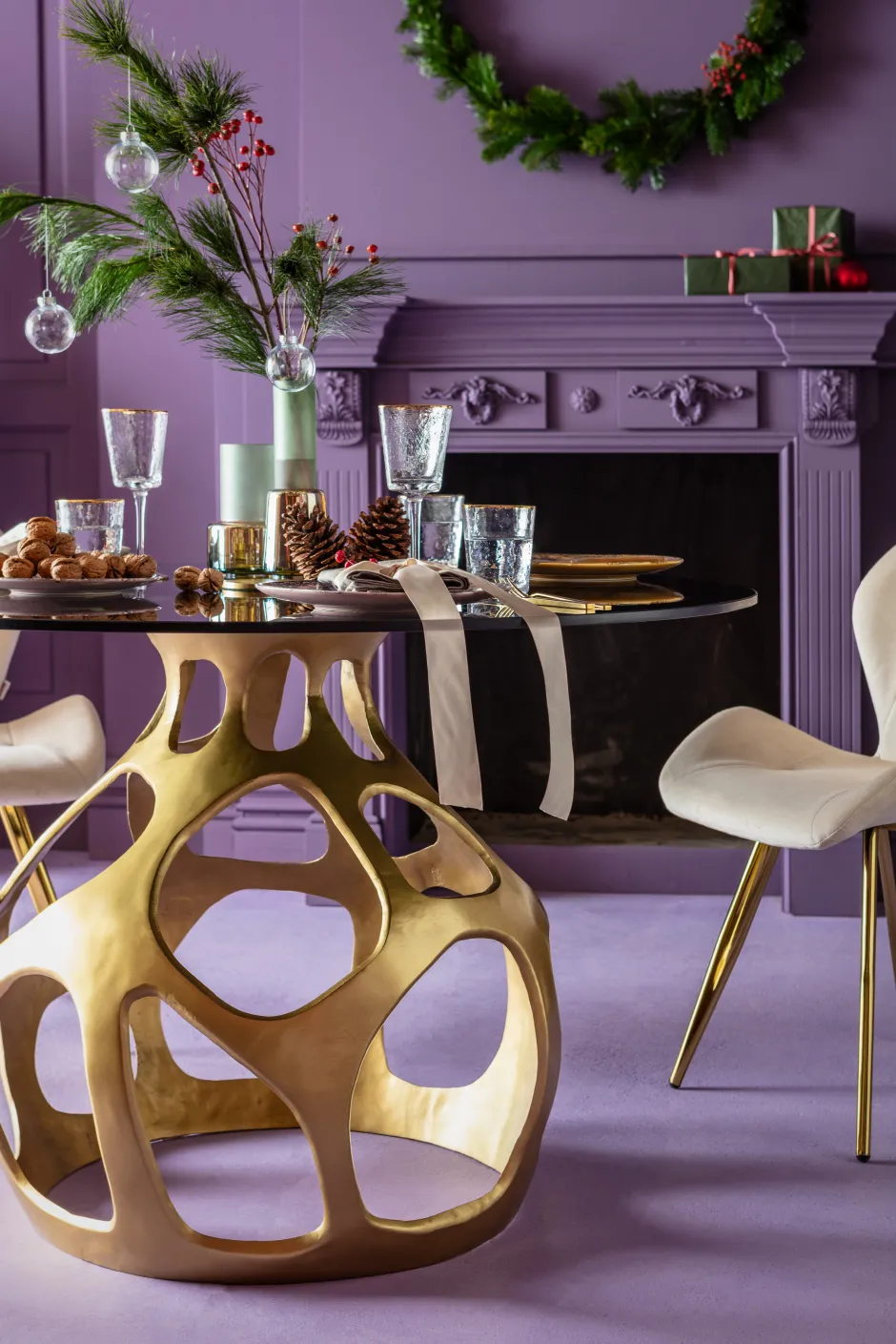 Online Tafel Volcano Goud Ø120cm Kasten|Tafels