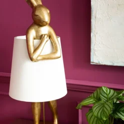 Fashion Tafellamp Animal Konijn Goud 88cm Tafellampen|Kasten