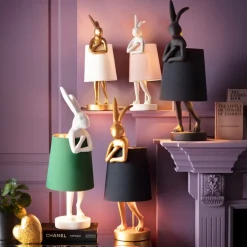 Store Tafellamp Animal Rabbit Gold/Green 68cm Kasten|Tuinmeubelen