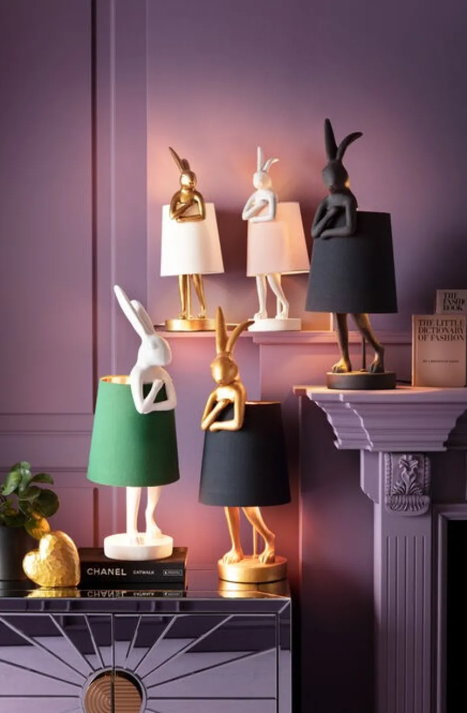 Best Tafellamp Animal Rabbit Gold/White 50cm Tafellampen|Kasten