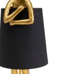 Fashion Tafellamp Animal Rabbit Gold/Black 50cm Tafellampen|Kasten