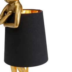 Fashion Tafellamp Animal Rabbit Gold/Black 50cm Tafellampen|Kasten