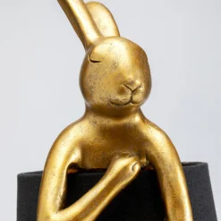Fashion Tafellamp Animal Rabbit Gold/Black 50cm Tafellampen|Kasten