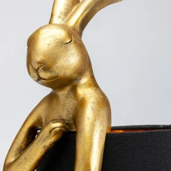 Fashion Tafellamp Animal Rabbit Gold/Black 50cm Tafellampen|Kasten