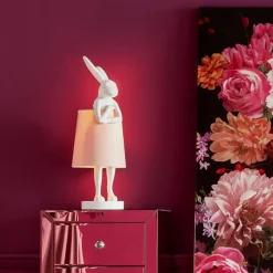 Shop Tafellamp Animal Rabbit White/Rose 50cm Tafellampen|Kasten