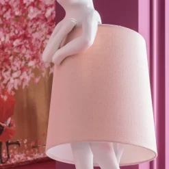 Shop Tafellamp Animal Rabbit White/Rose 50cm Tafellampen|Kasten