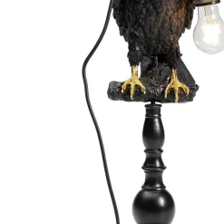Outlet Tafellamp Animal Sitting Crow Mat Zwart Tafellampen|Kasten