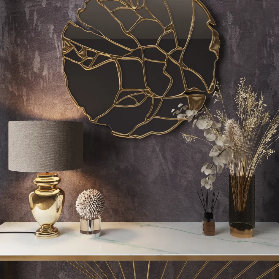 Hot Tafellamp Barock Goud Beige Tafellampen|Kasten