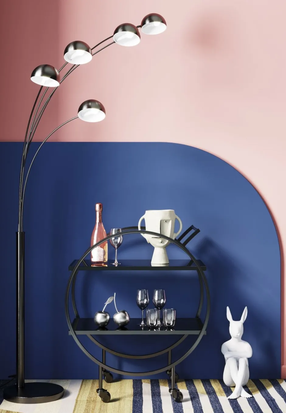 Store Trolley Loft Zwart Bars|Kasten