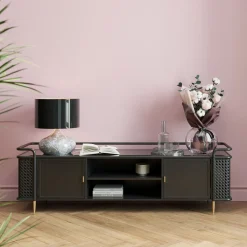 Best Sale TV-Meubel Fence 160x48cm Kasten|Lage Kasten & Dressoirs