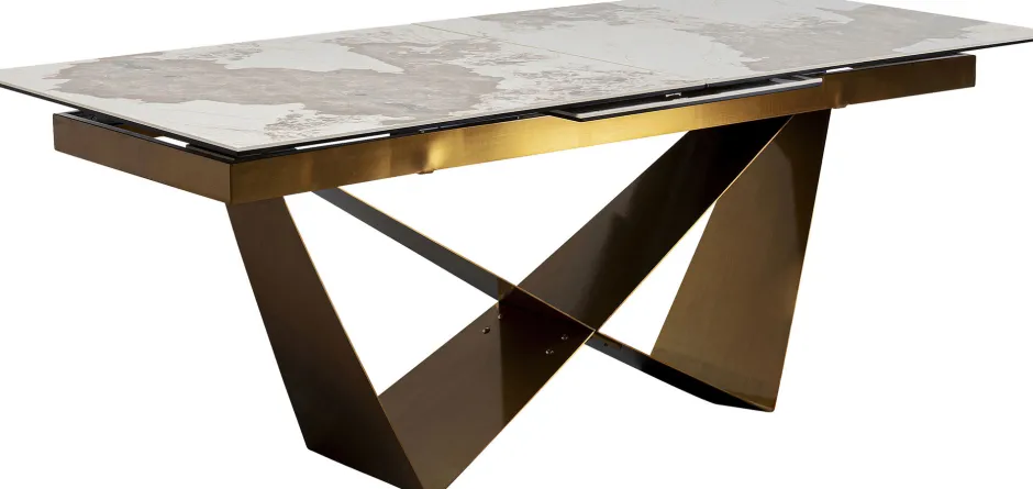 Store Uitschuifbare Eettafel Connesso Brass 200(+60)x100cm Tafels