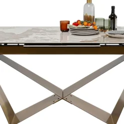 Store Uitschuifbare Eettafel Connesso Brass 200(+60)x100cm Tafels