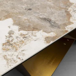 Store Uitschuifbare Eettafel Connesso Brass 200(+60)x100cm Tafels