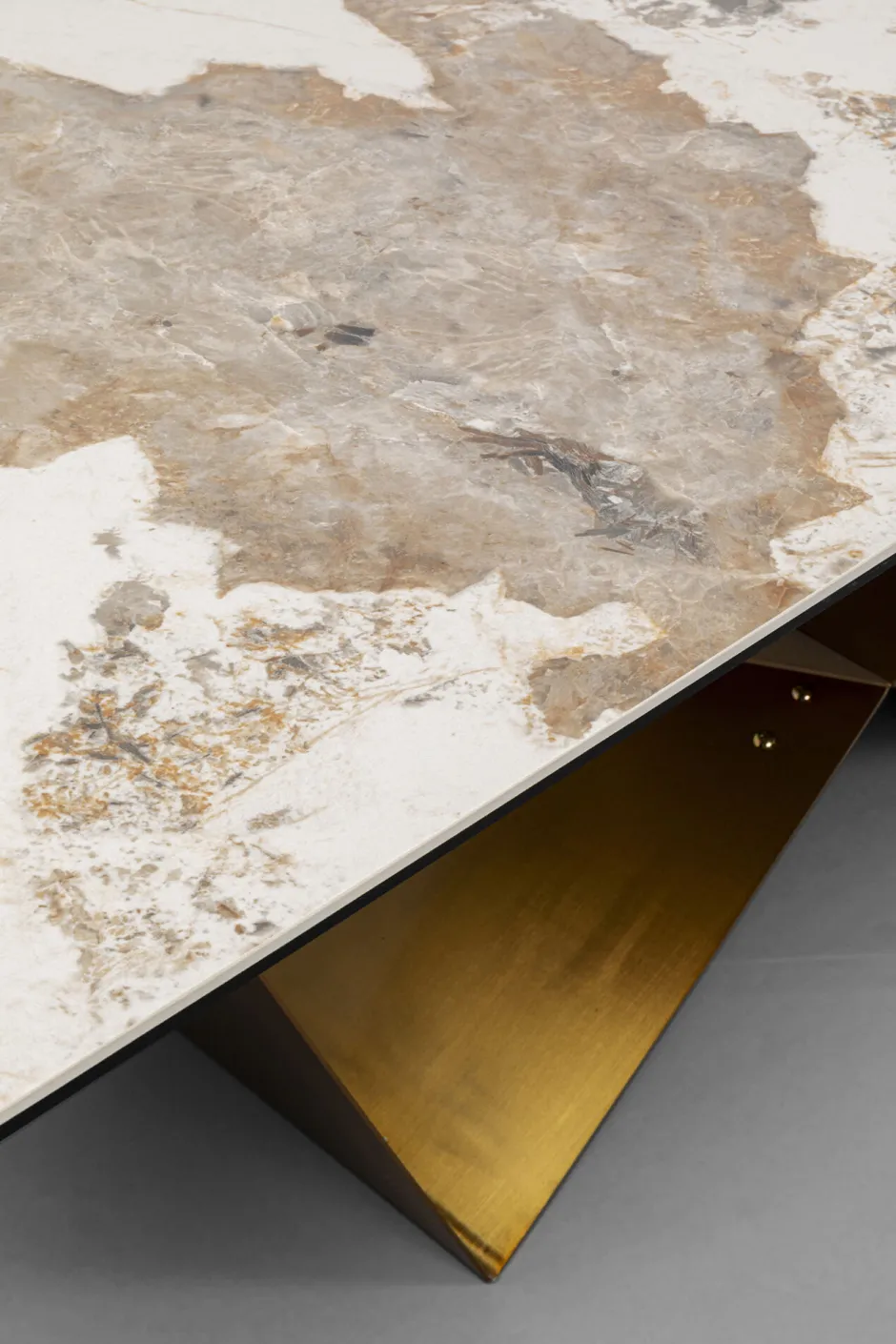 Store Uitschuifbare Eettafel Connesso Brass 200(+60)x100cm Tafels