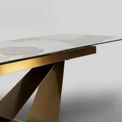 Store Uitschuifbare Eettafel Connesso Brass 200(+60)x100cm Tafels